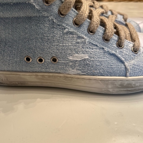 P448 Skate White/ Gravel High Top Italian Sneakers Anthropologie - Picture 11 of 11